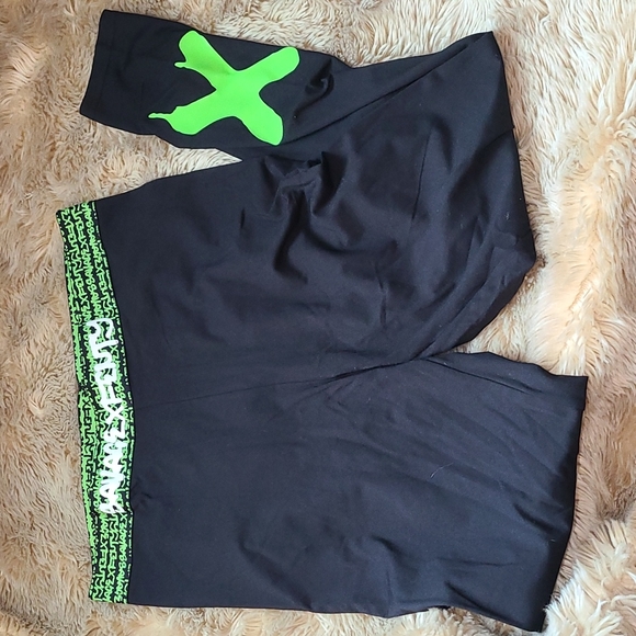 Savage X Fenty Pants - Savage X Fenty XL Black Neon Green Goth Punk Leggings